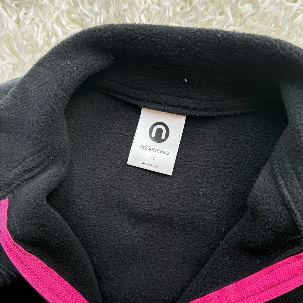 Ice Skating Black Active Zip Jacket & Pants Set with Pink Trim - Picture 4 of 4